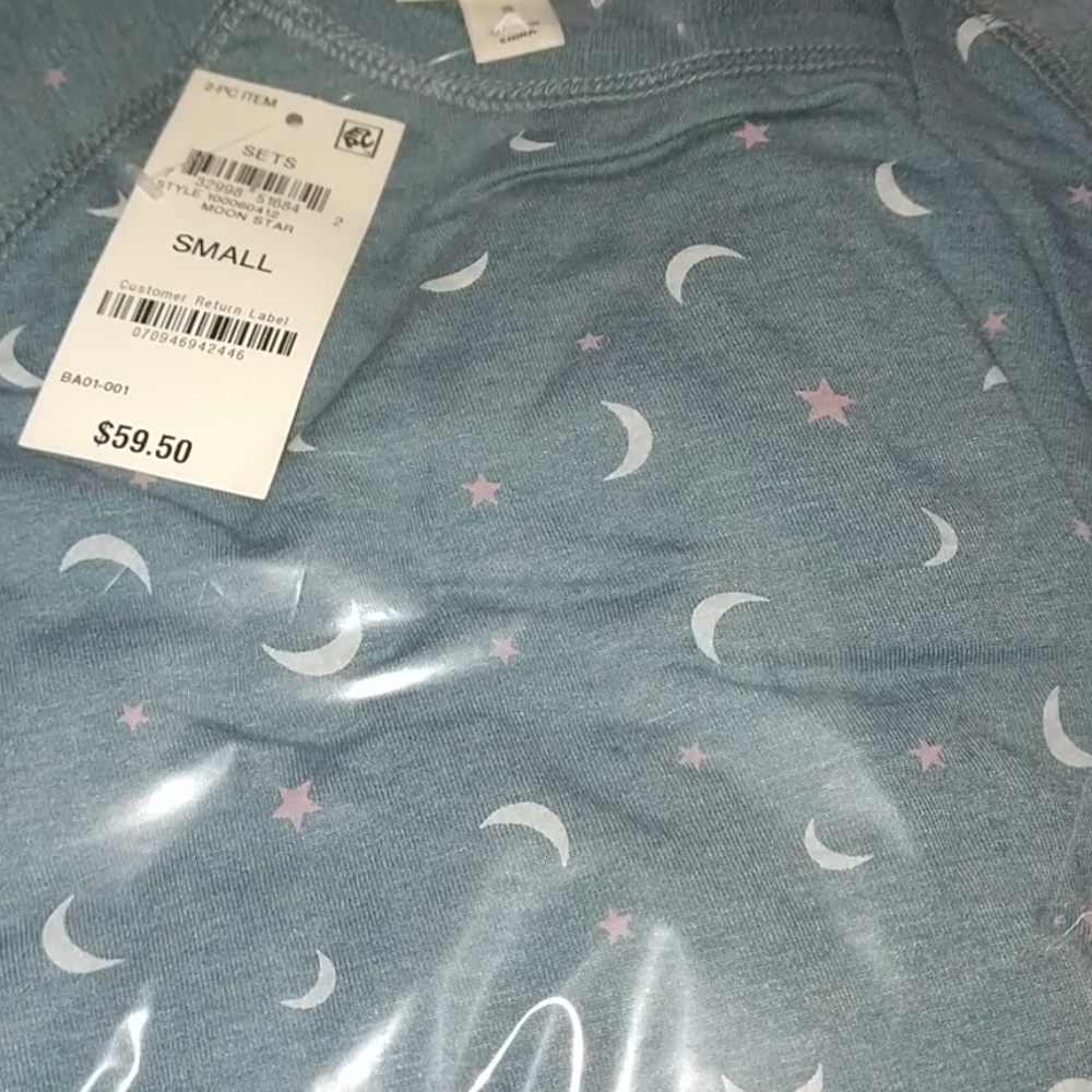 Jenni pajamas jogger set . Moon stars. Gray blue color SM - Picture 2 of 3